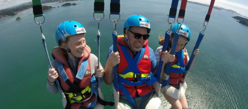 Parasailing in the Bay of Islands